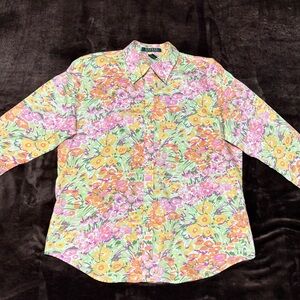 Lauren Ralph Lauren Floral Shirt.  Sz M